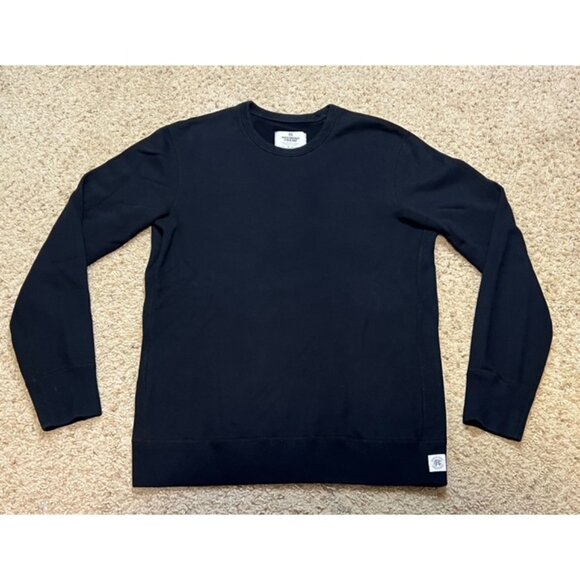 Reigning Champ Black Midweight Terry Standard Crewneck Sweatshirt Sz Medium EUC - Picture 1 of 4